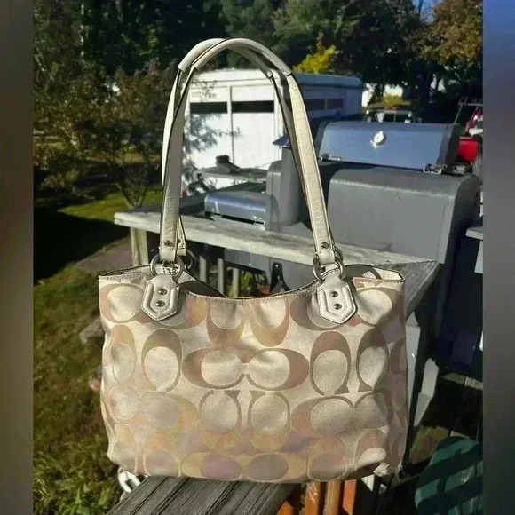 Coach Womens Campbell Signature Belle Ivory Carryall Shoulder Handbag F25294 - Picture 4 of 11